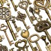 130pcs Antique Vintage Style Bronze Brass Ornate Skeleton Key Pendant Fancy Lot   232685131534